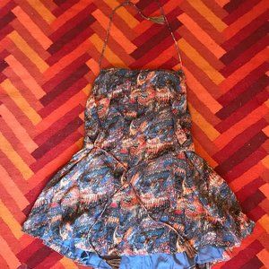 Psychedelic Free People Sundress w/ Tassel Detail